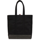 Thom Browne Black Unstructured Nylon Tote