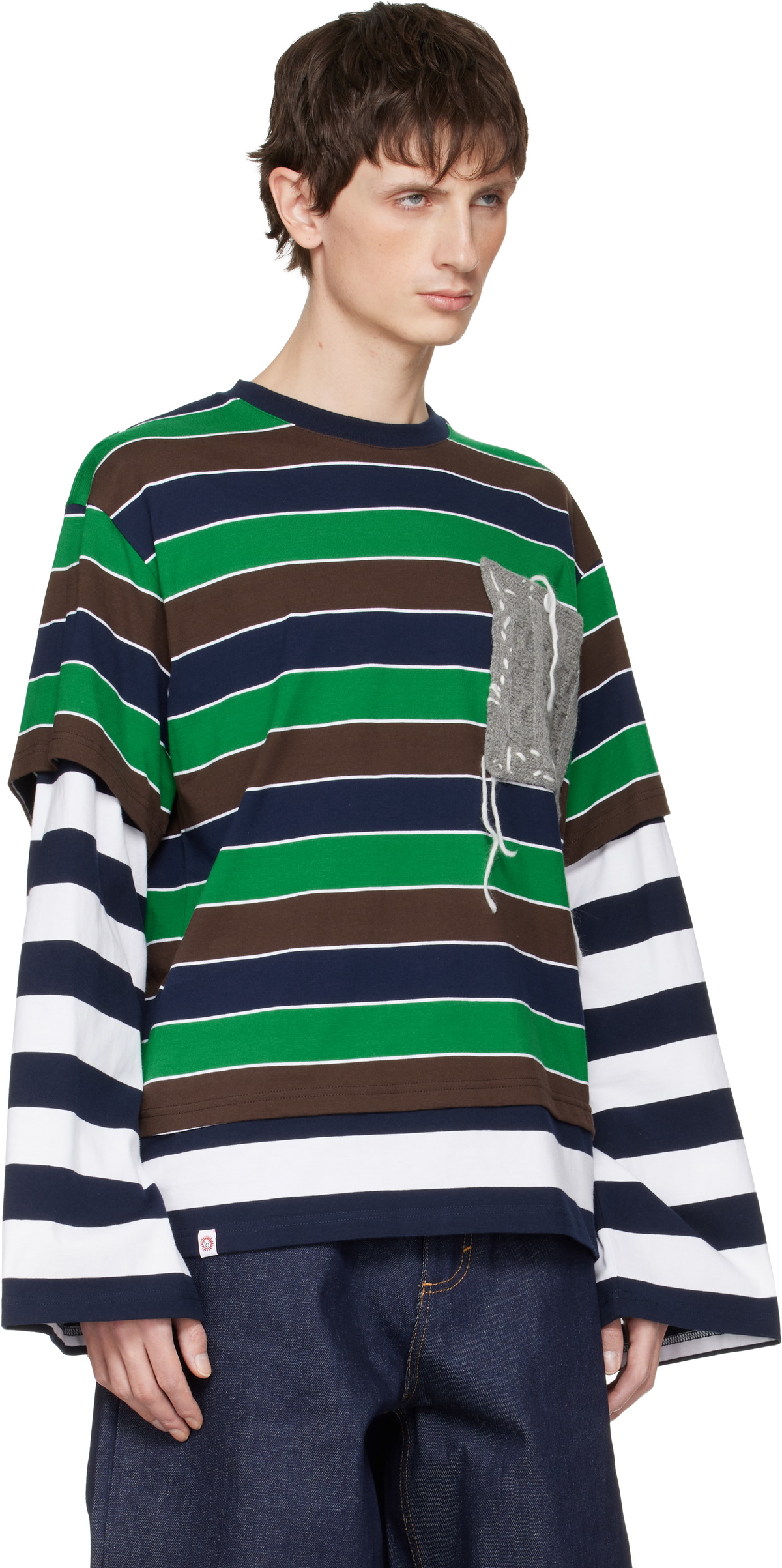 Charles Jeffrey LOVERBOY Multicolor Patch Long Sleeve 2-In-1 T