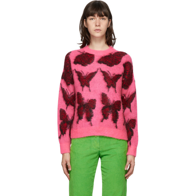 MSGM Pink Butterfly Sweater MSGM