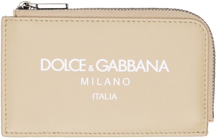 Photo: Dolce & Gabbana Beige Printed Card Holder