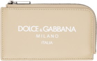 Dolce & Gabbana Beige Printed Card Holder