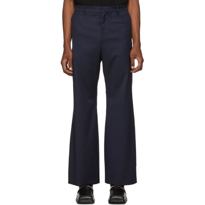 Photo: Martine Rose Navy Double Flare Trousers