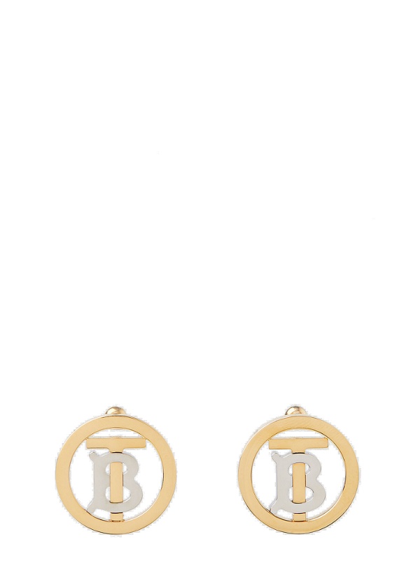Photo: TB Monogram Circle Earrings in Gold