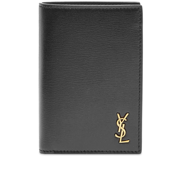 Photo: Saint Laurent Tiny Monogram Credit Card Wallet