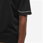 Sage Nation Men's Flat Lock Stitch T-Shirt in Black