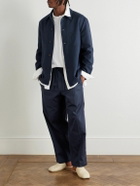 UMIT BENAN - Jerome Linen and Wool-Blend Overshirt - Blue