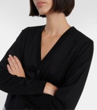 Noir Kei Ninomiya Tulle-trimmed cotton cardigan