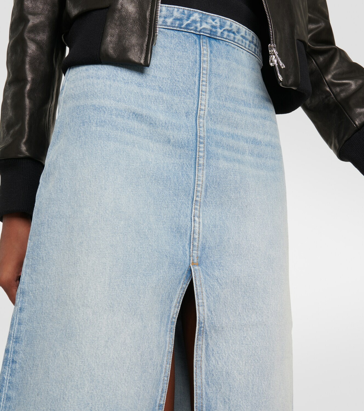 Khaite Fraser denim skirt