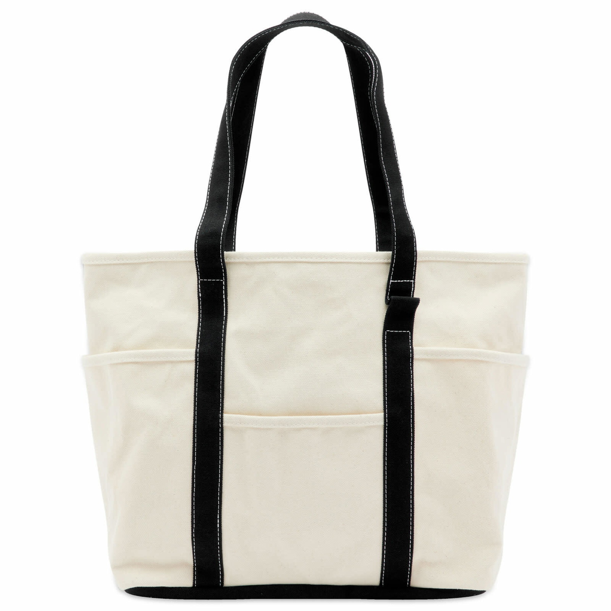 Mazi Untitled Cafe Tote Bag in Ecru/Black 