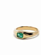 Lizzie Mandler Fine Jewelry 18K Yellow Gold Emerald-Cut Signet Ring