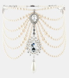 Alessandra Rich Embellished faux pearl necklace