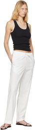 Nothing Written White Cotton Drawstring Trousers