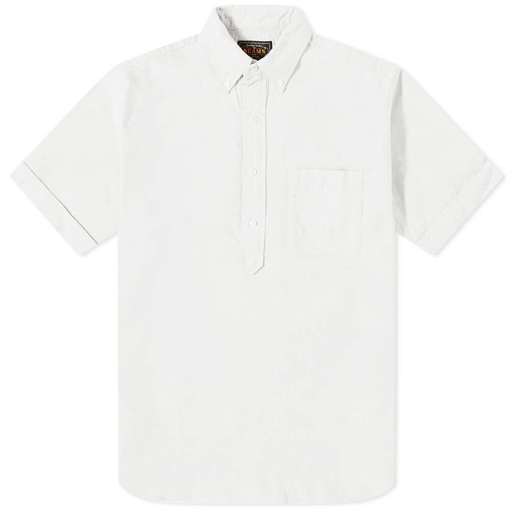 Photo: Beams Plus Men's Short Sleeve Popover Shirt in White
