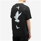 3.Paradis Men's Flying Doves T-Shirt in Black