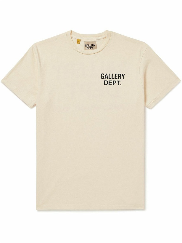 Photo: Gallery Dept. - Logo-Print Cotton-Jersey T-Shirt - Neutrals