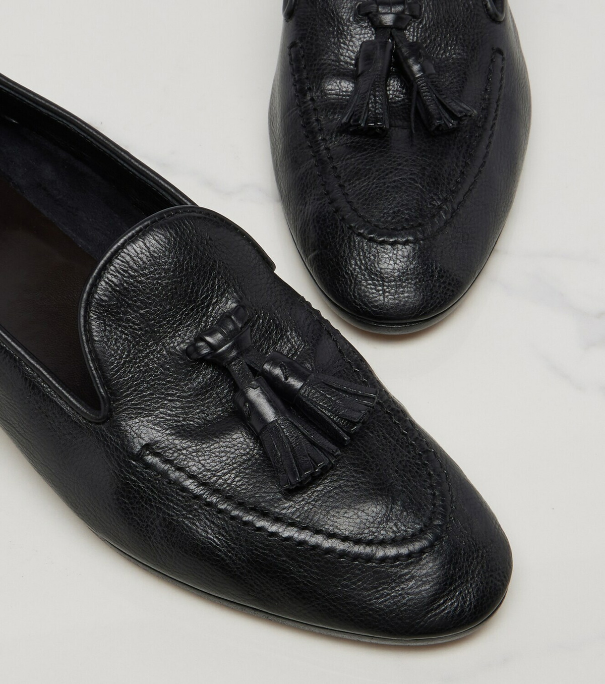 The Row Caden leather loafers