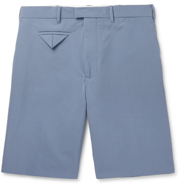 Photo: Bottega Veneta - Wide-Leg Stretch-Shell Shorts - Blue