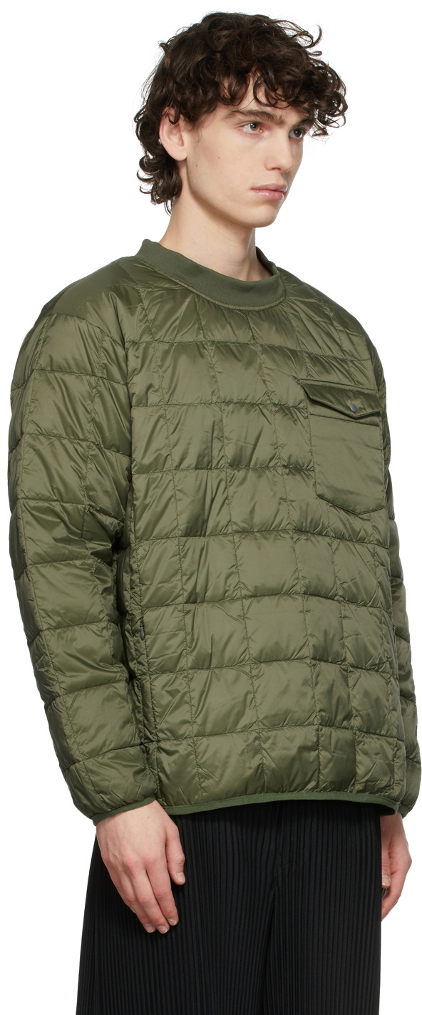 TAION Khaki Quilted Down Pullover Taion Extra