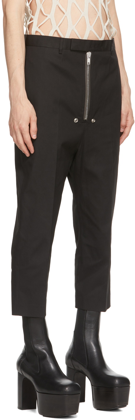 Rick Owens Black Bela Cropped Trousers Rick Owens