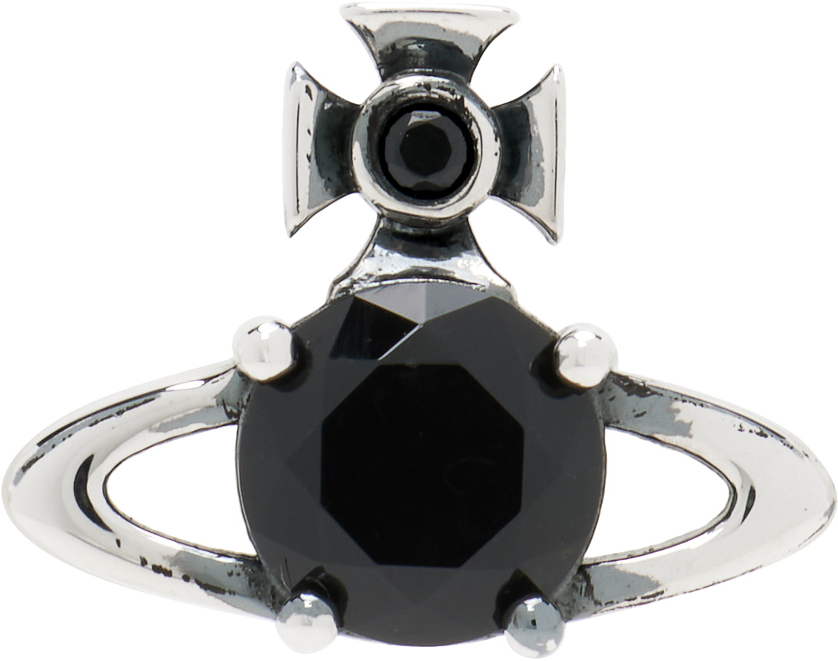 Vivienne Westwood Bobby Ring ブラック Vivienne Westwood Silver Bobby Single Hoop Earring Vivienne Westwood