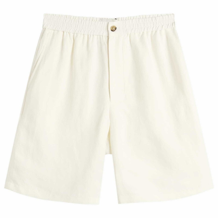 Photo: AMI Paris Men's Elasticated Waist Shorts in Blanc Creme