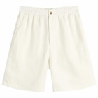 AMI Paris Men's Elasticated Waist Shorts in Blanc Creme