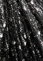 Needle & Thread Shooting Stars Embellished Tulle Cape Gown Gunmetal
