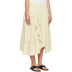 YMC Yellow Draped Midi Skirt