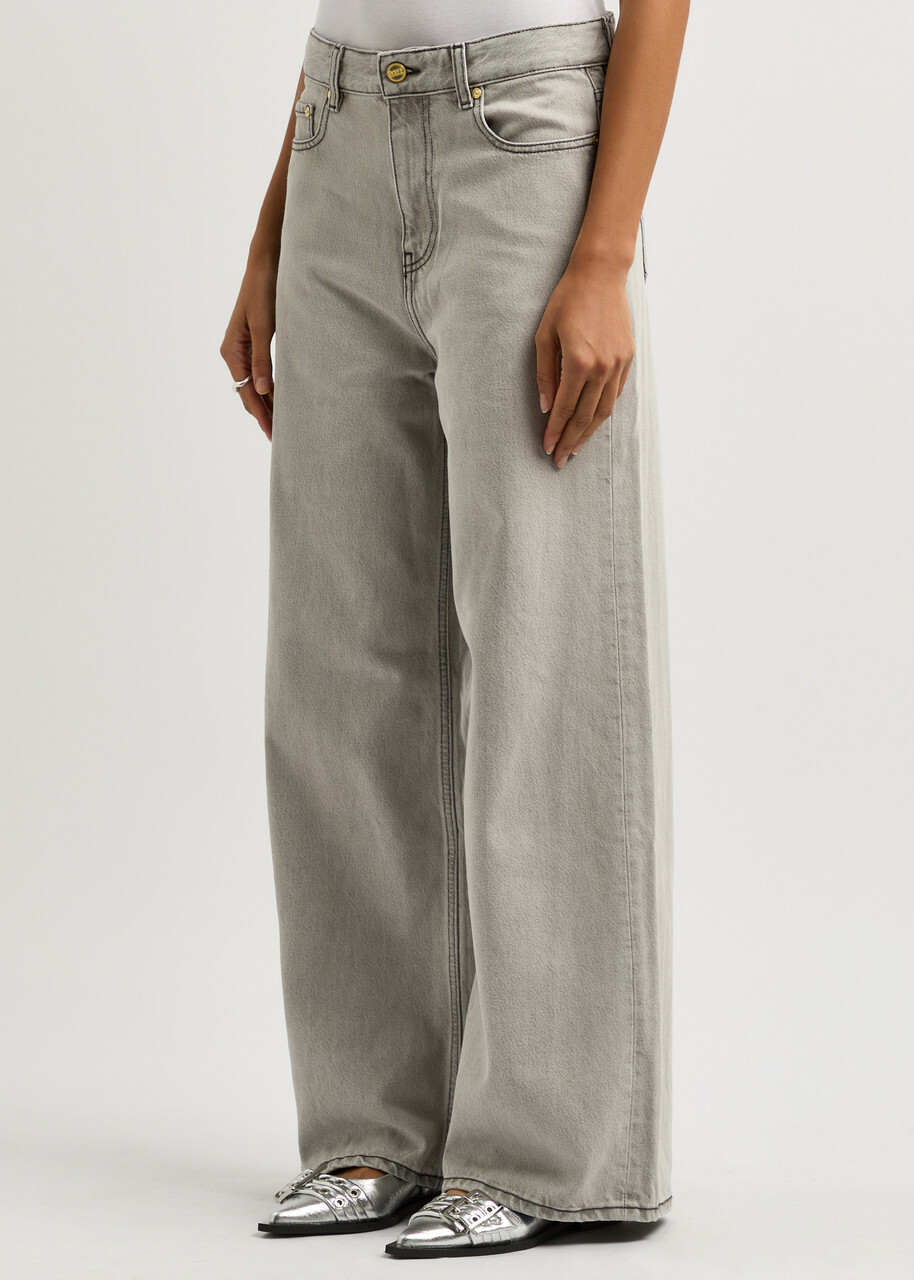 パンツ GANNI Future Denim Wide Jeans Ganni Future Wide-leg Jeans Grey GANNI
