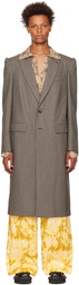 Dries Van Noten Brown Two-Button Coat