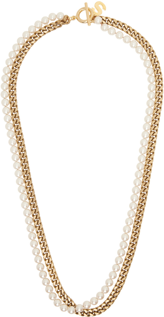 sacai Gold Big Chain Necklace Sacai sacai Gold Big Chain Necklace Sacai