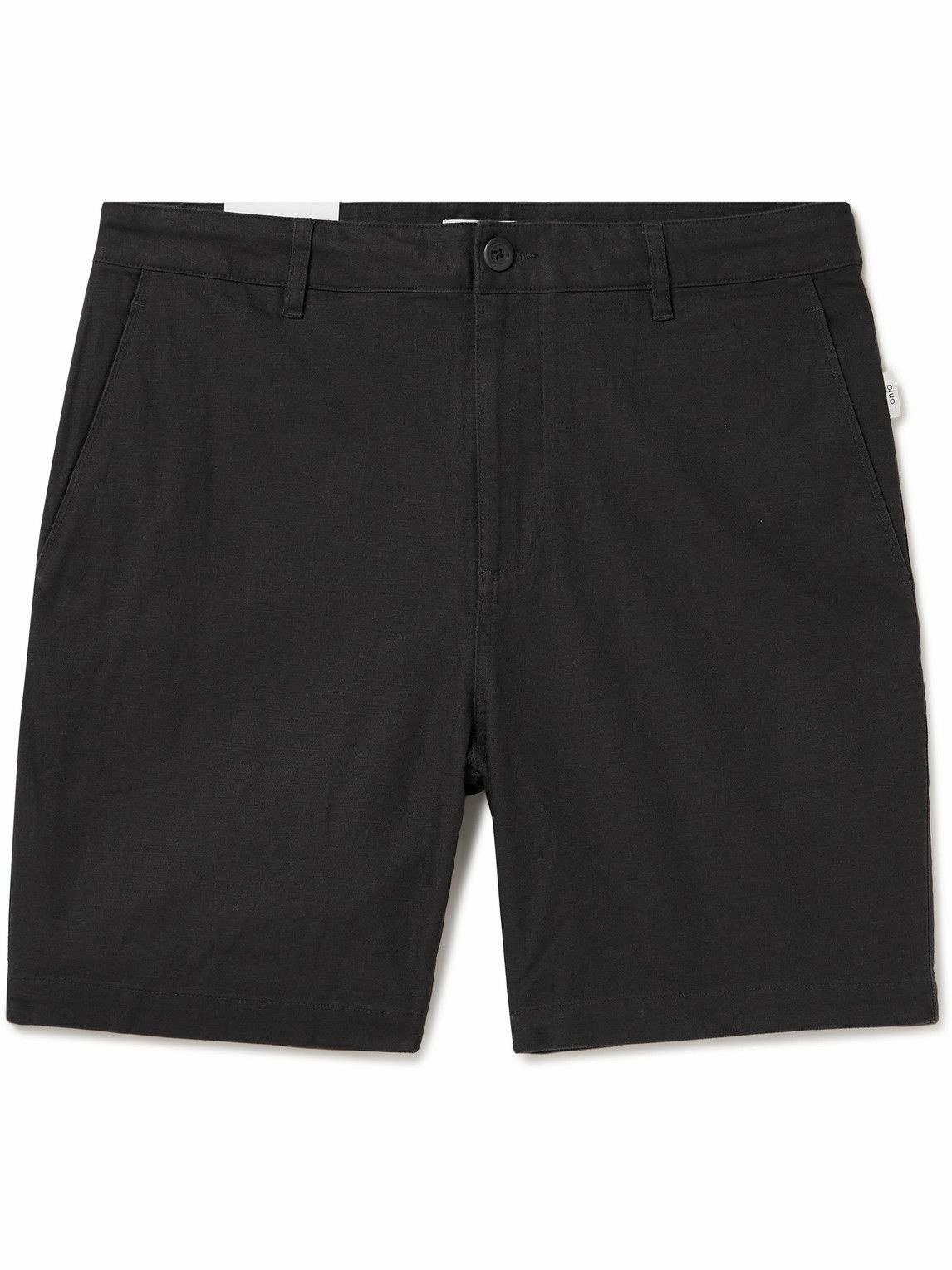 Photo: Onia - Traveller Straight-Leg Stretch-Cotton and Linen-Blend Twill Shorts - Black