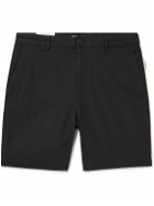 Onia - Traveller Straight-Leg Stretch-Cotton and Linen-Blend Twill Shorts - Black
