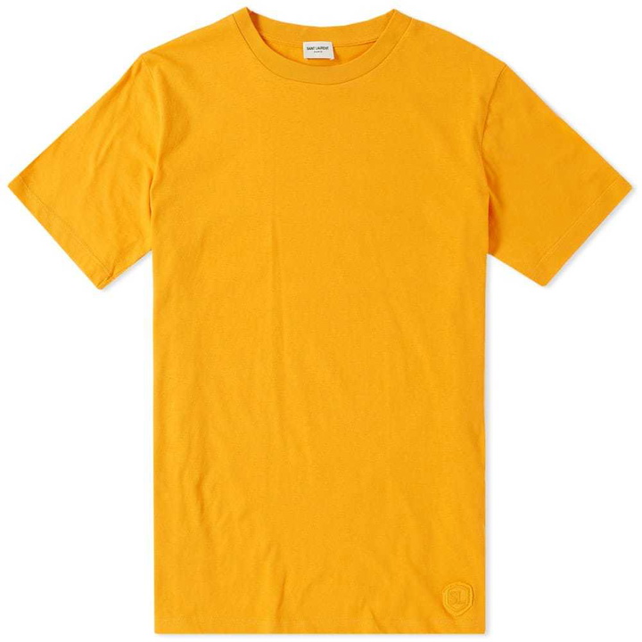 Photo: Saint Laurent Classic Patch Tee Yellow