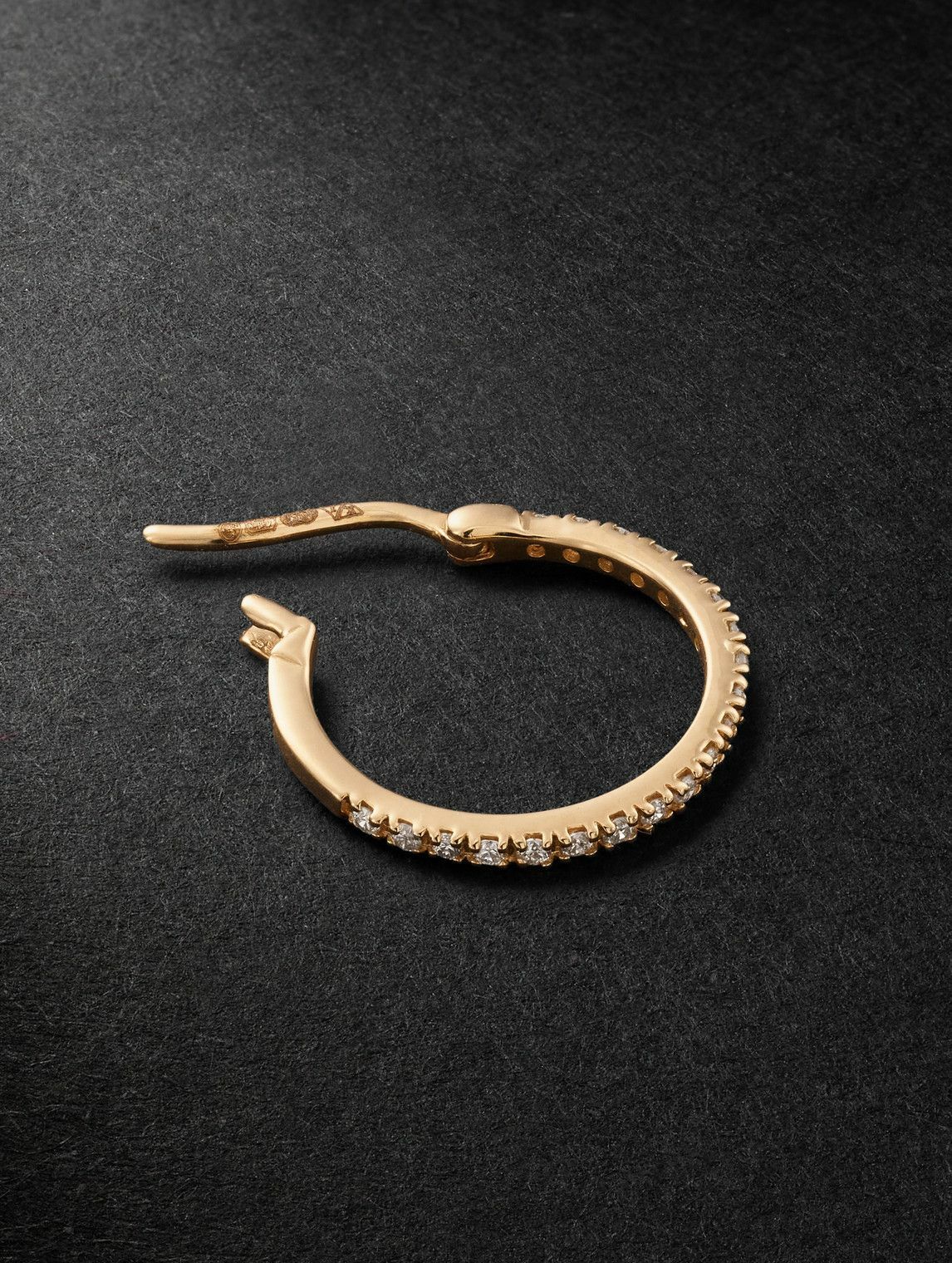 KOLOURS JEWELRY - Spectra Medium 14-Karat Gold Diamond Single Hoop Earring