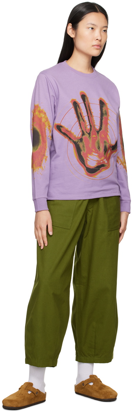 Gentle Fullness Purple Graphic Long Sleeve T-Shirt