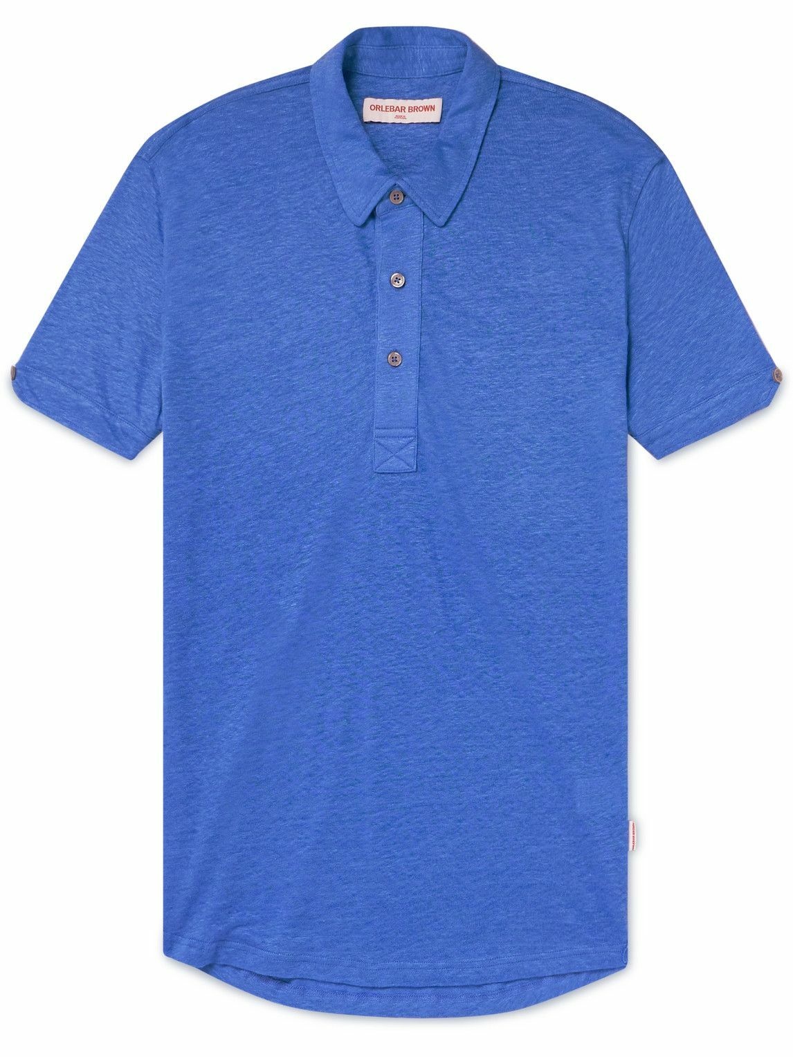 Orlebar Brown - Sebastian Linen Polo Shirt - Blue Orlebar Brown