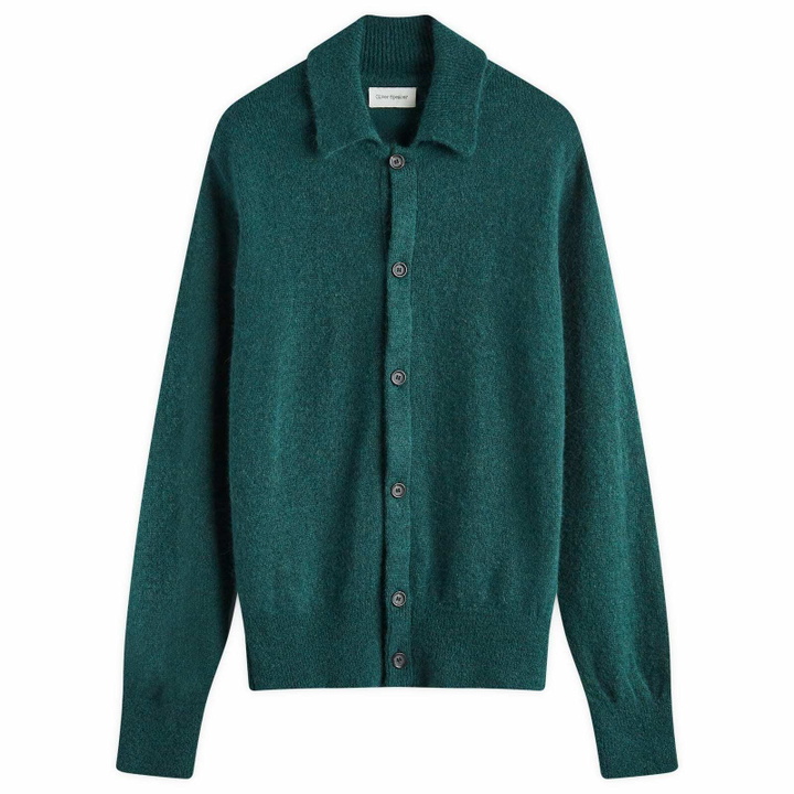 Photo: Oliver Spencer Men's Britten Knit Cardigan in Green