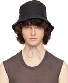 Rick Owens DRKSHDW Black Temple Gilligan Bucket Hat
