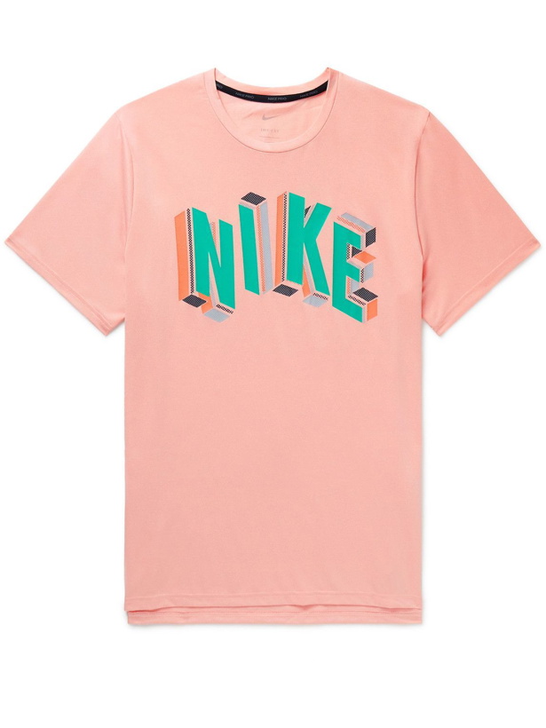 Photo: Nike Training - Logo-Print Dri-FIT T-Shirt - Pink