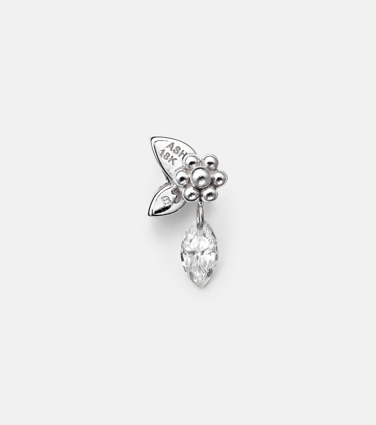 Maria Tash Echo 18kt white gold (750/1000) single earring with diamonds