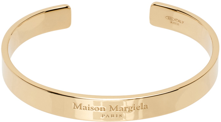 Photo: Maison Margiela Gold Engraved Cuff Bracelet