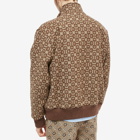 Gucci Men's Horse Bit Monogram Harrington Jacket in Tan