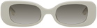 LINDA FARROW White & Gold Lola Sunglasses