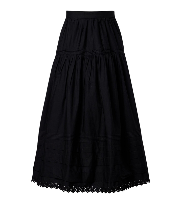 Photo: Dôen Sebastiane cotton poplin midi skirt