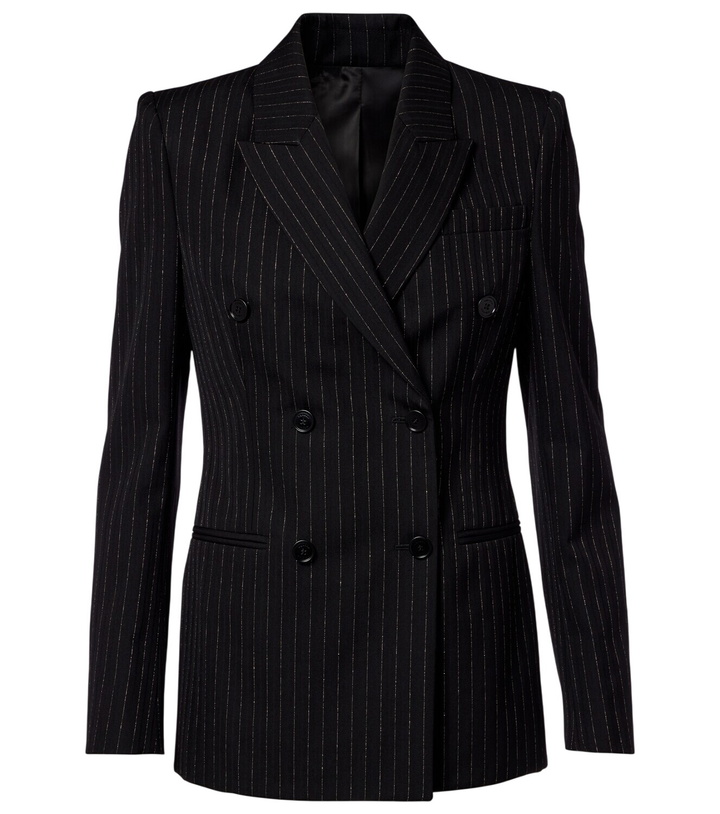 Photo: McQueen Pinstripe double-breasted wool blazer