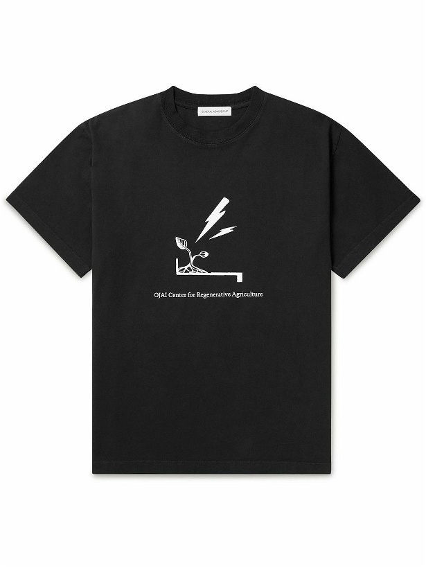 Photo: GENERAL ADMISSION - Regenerate Printed Cotton-Jersey T-Shirt - Black