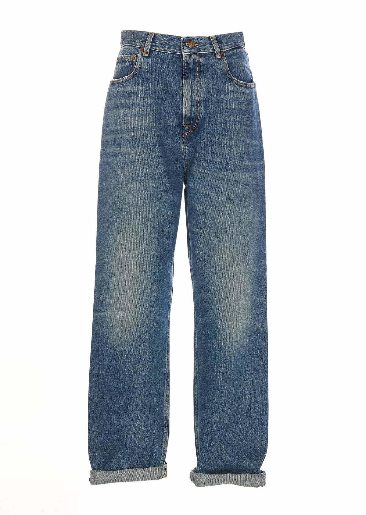 Golden Goose Blue Wide-Leg Jeans Golden Goose Deluxe Brand
