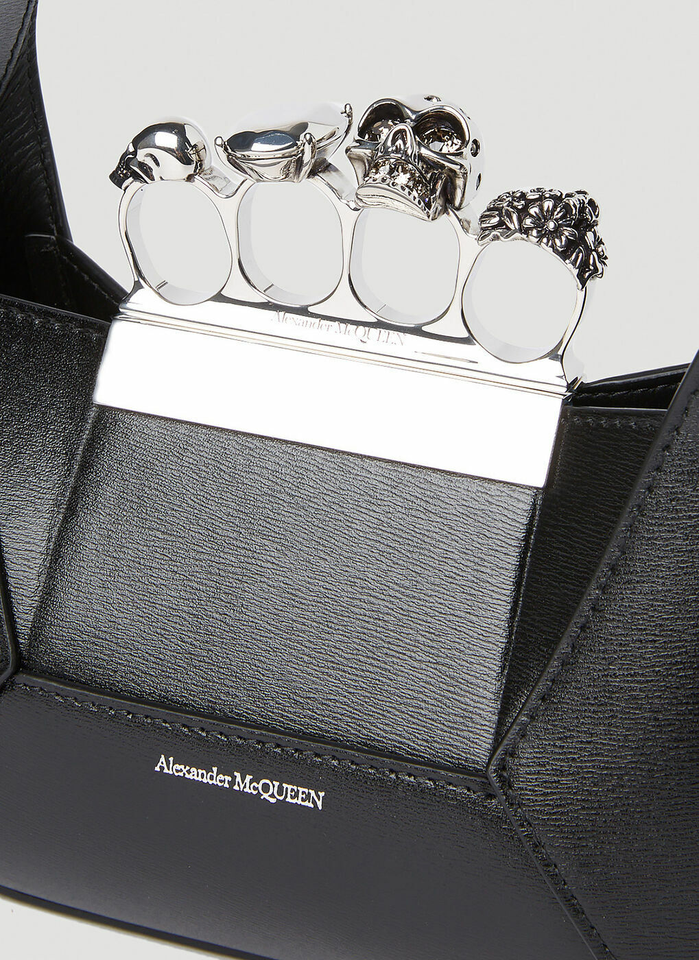 Alexander McQueen - Jewelled Hobo Mini Bag in Black