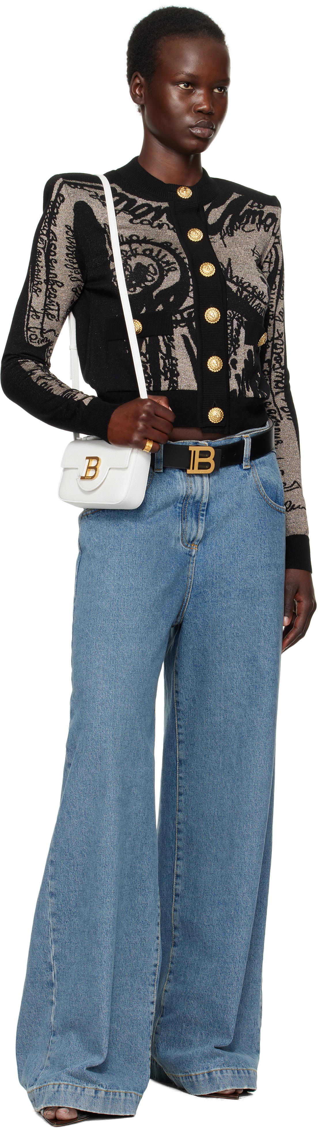 Balmain Gold Signature Tubular Ring Balmain
